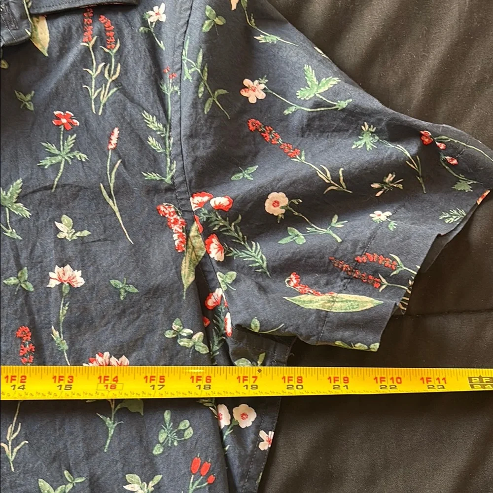 Perry Ellis M Floral Blue Men's Shirt - Picture 6 of 8